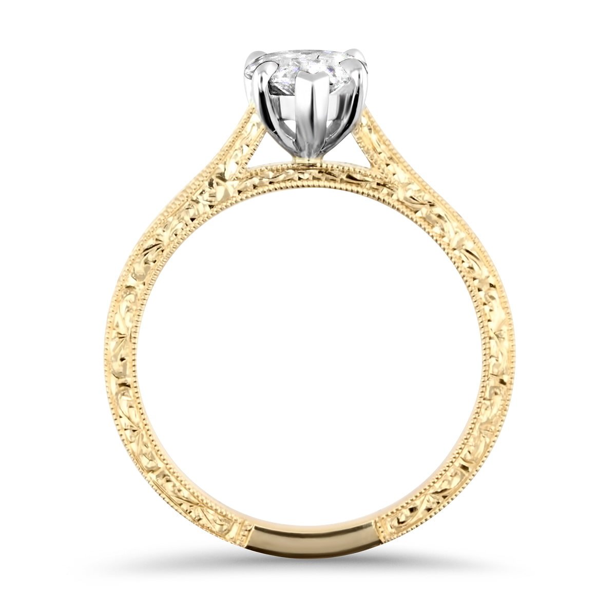 Vintage Pear Shape Diamond Engagement Ring