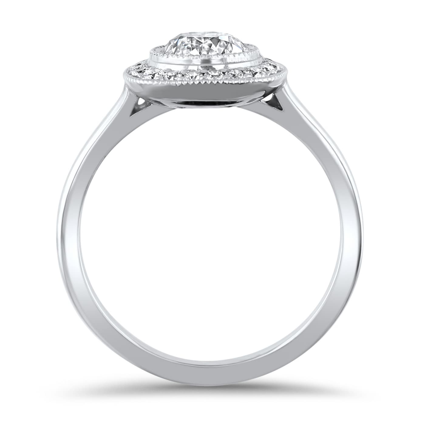 Vintage Diamond Cluster Engagement Ring