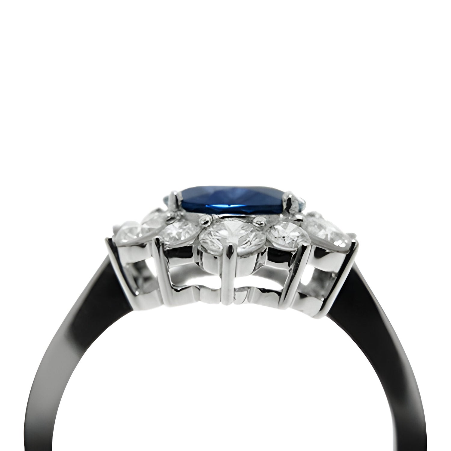 Vintage Sapphire and Diamond Cluster Ring