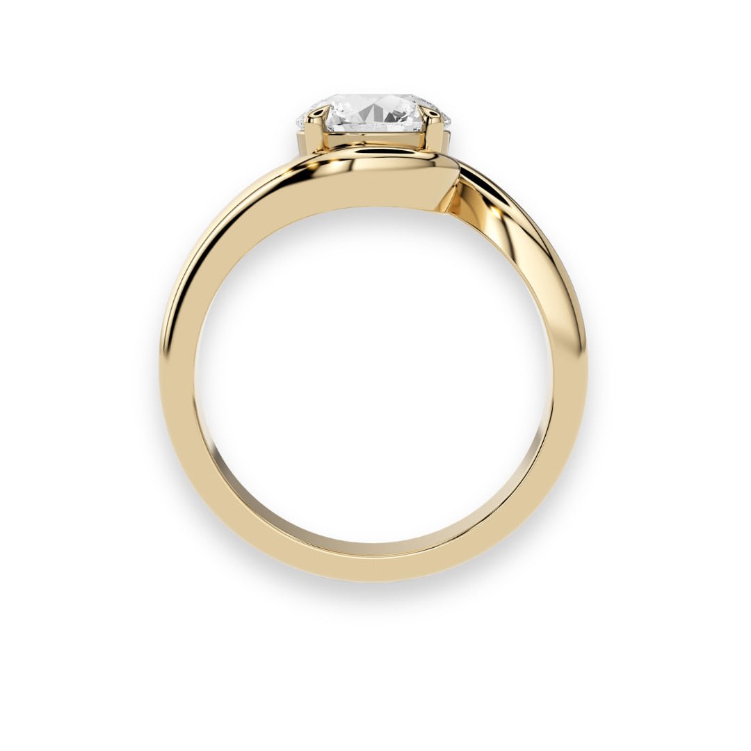 Amity Wave Twist Solitaire Ring