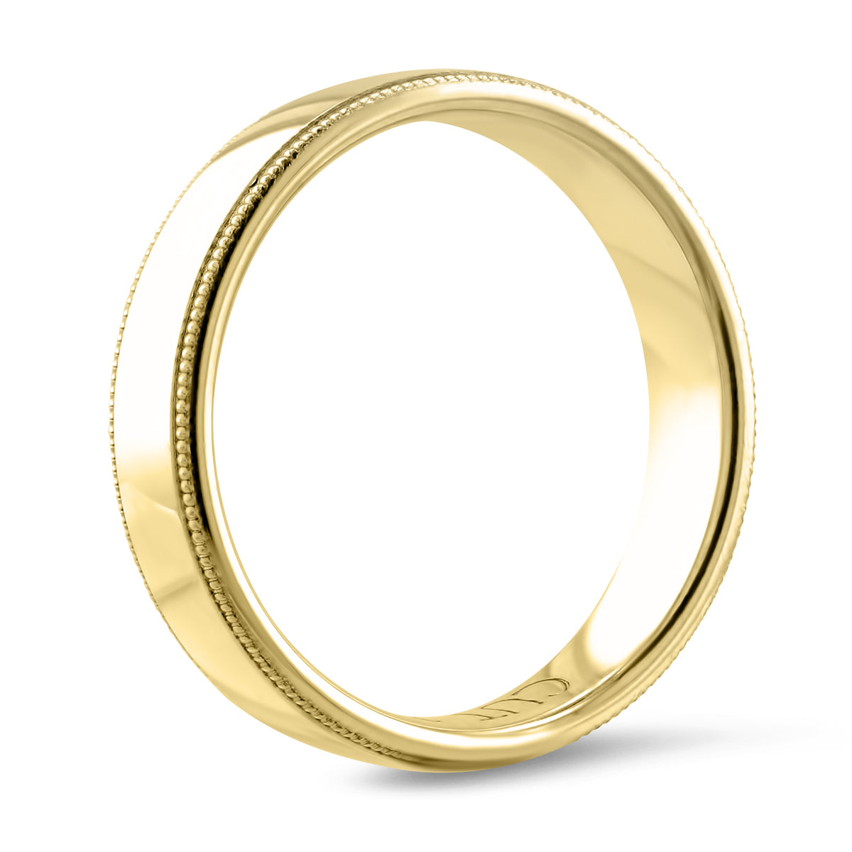 Beaded Edge Wedding Ring