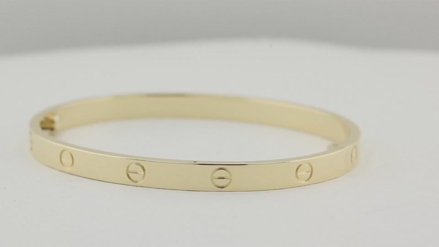 Cartier Yellow Gold Medium Love Bracelet - Size 17