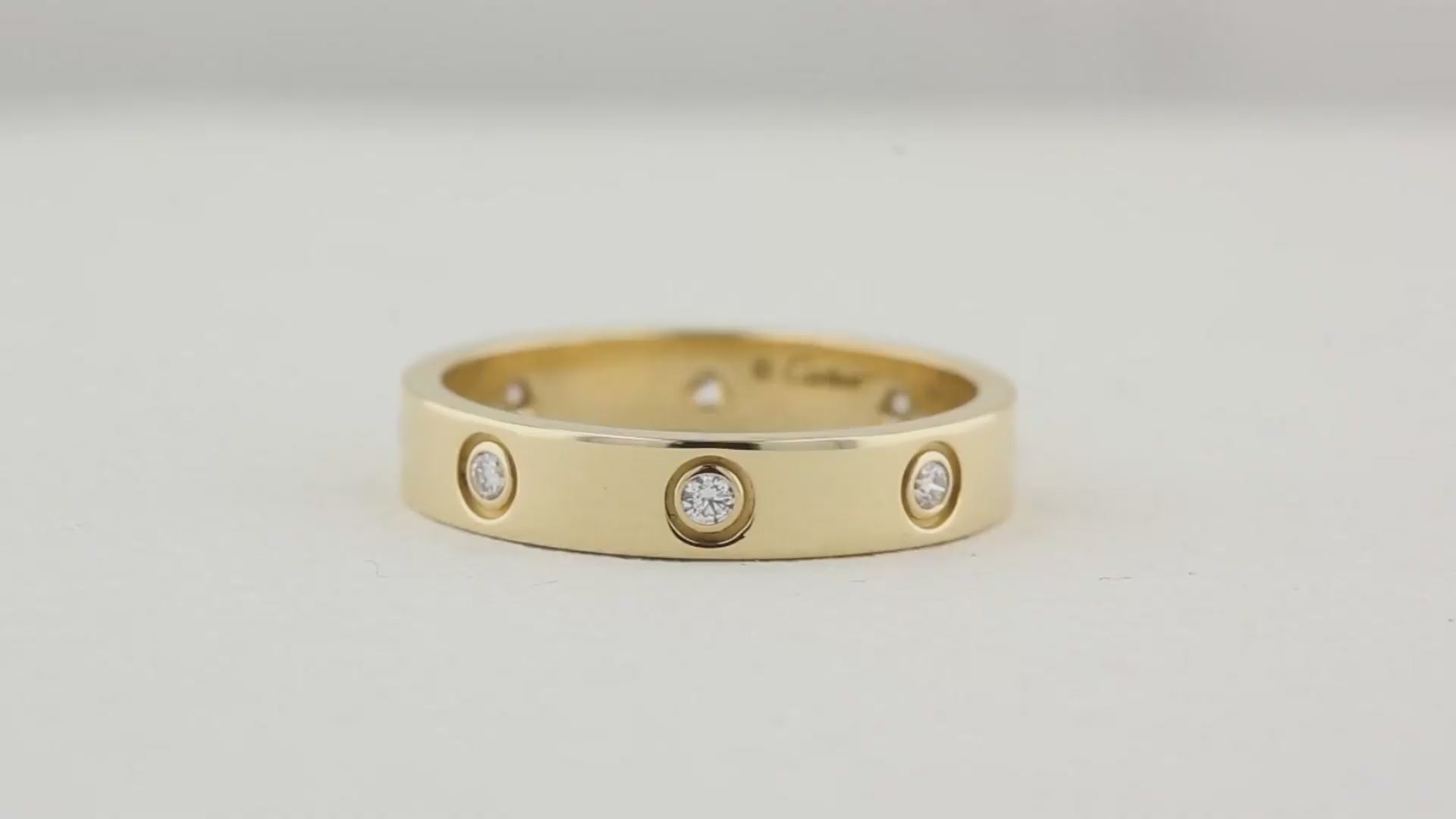 Cartier Yellow Gold Diamond Love Ring
