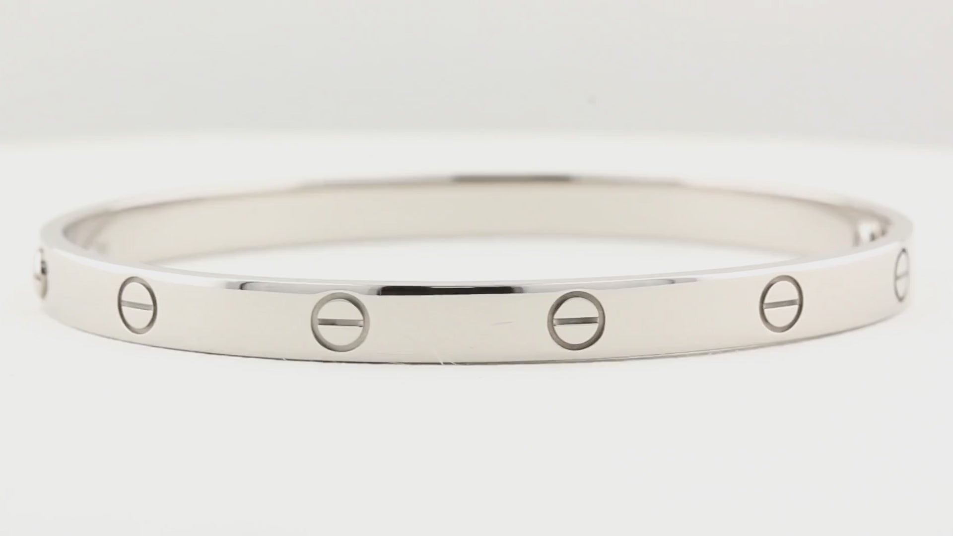 Cartier Classic White Gold Love Bracelet - Size 20