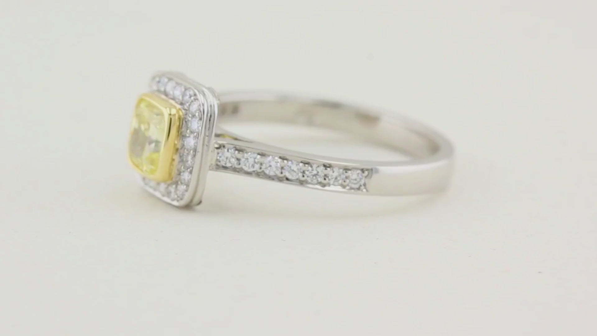 Yellow Diamond Cluster Ring
