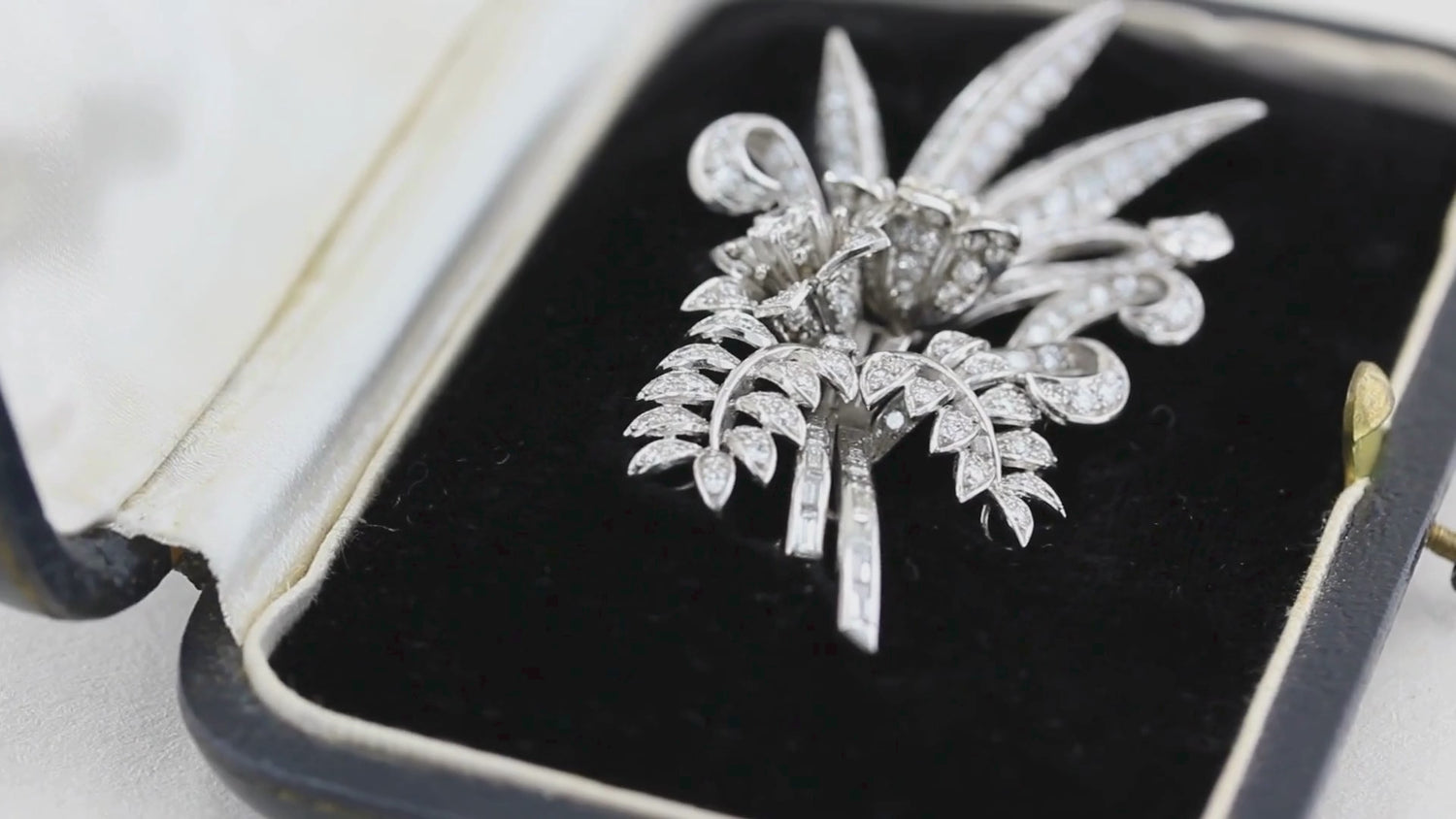 Antique Diamond Flower Spray Brooch