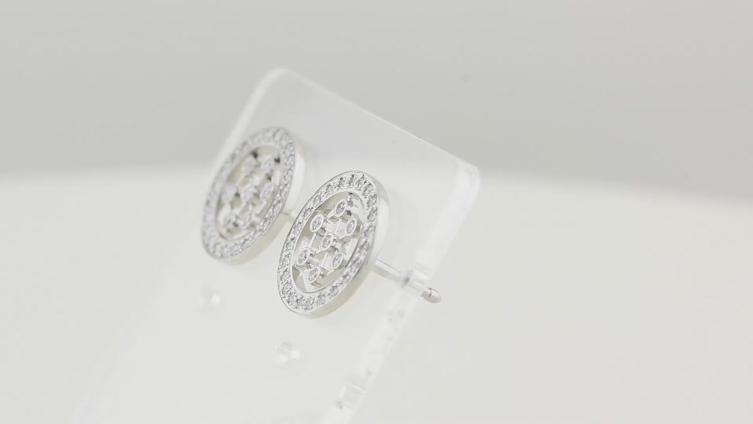Tiffany Diamond Disk Earrings