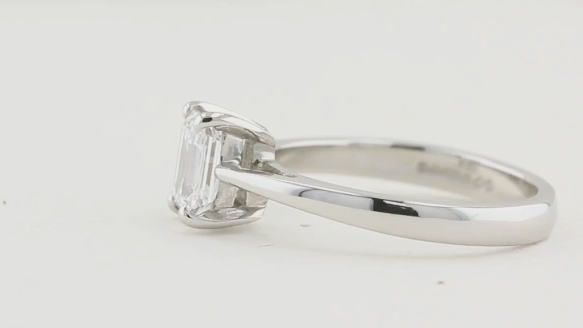 0.79ct Emerald Cut Diamond Solitaire Ring