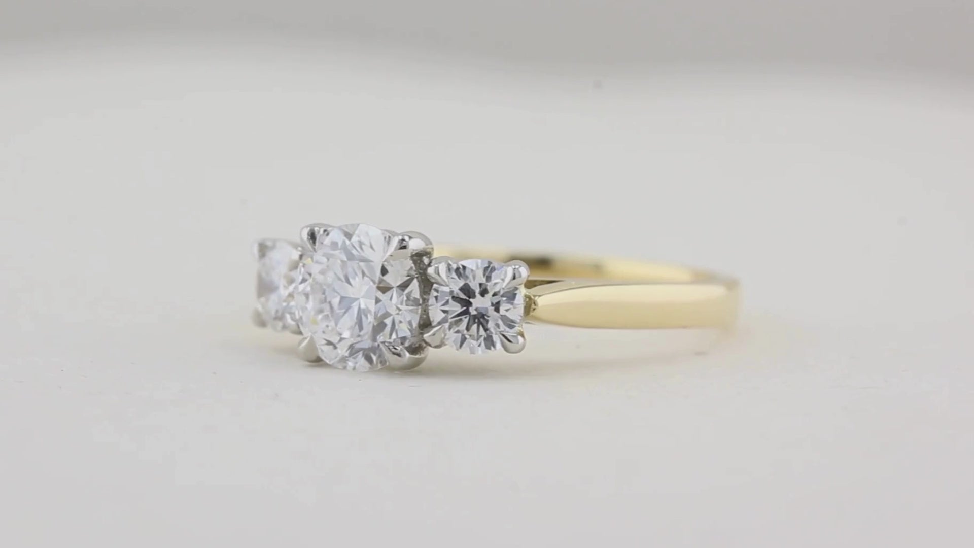 1.36ct Diamond Three Stone Engagement Ring