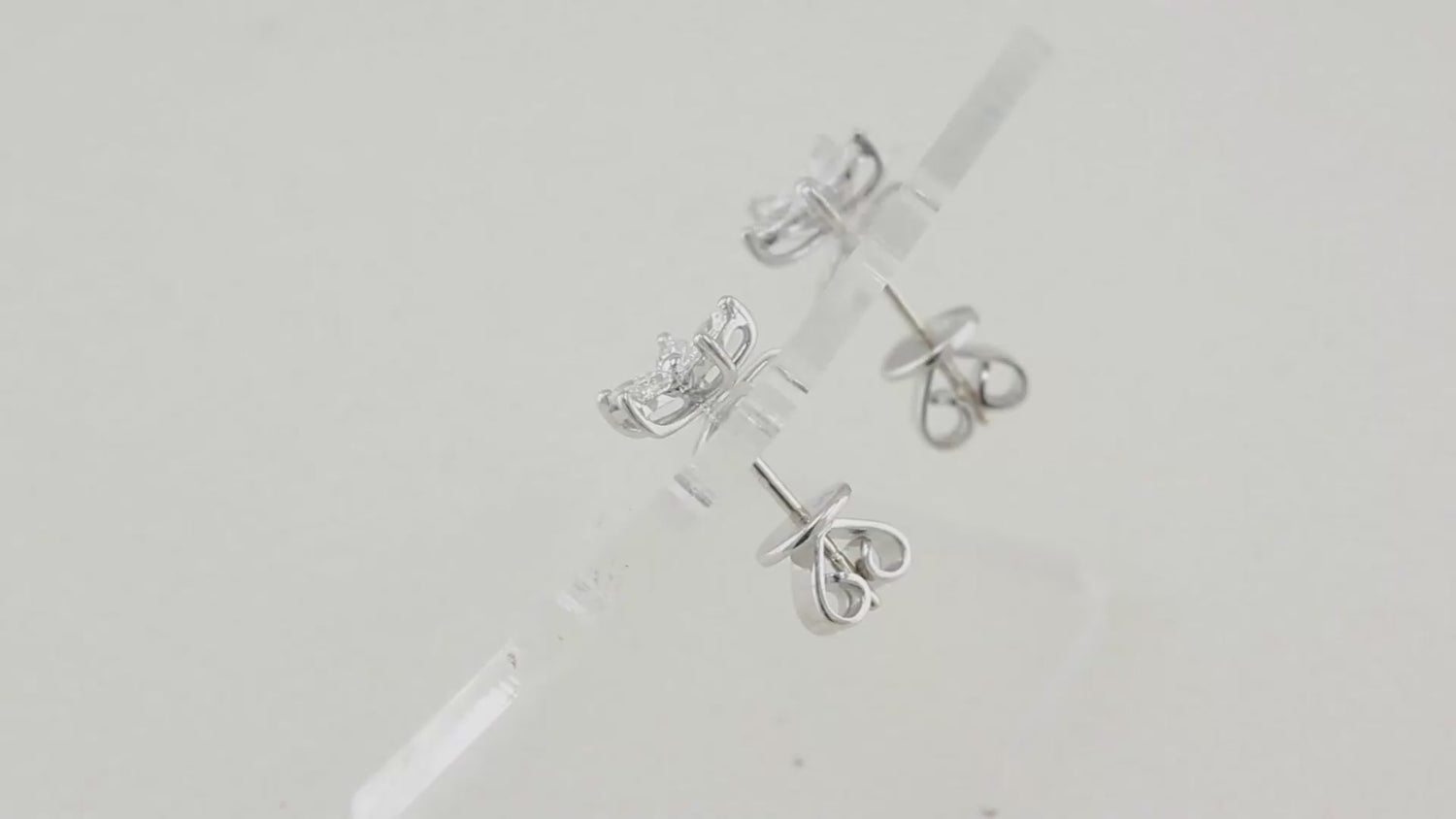 0.50ct Marquise Diamond Flower Stud Earrings