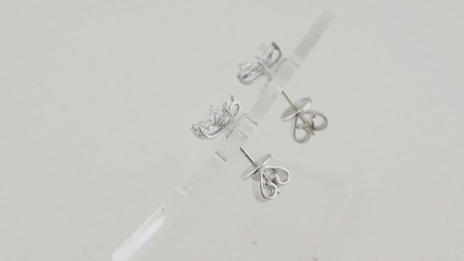 0.50ct Marquise Diamond Flower Stud Earrings
