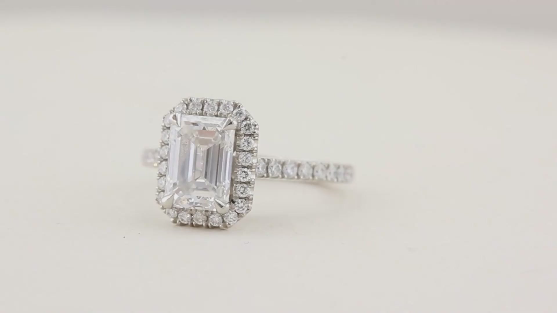 1.51ct Emerald Cut Diamond Cluster Ring
