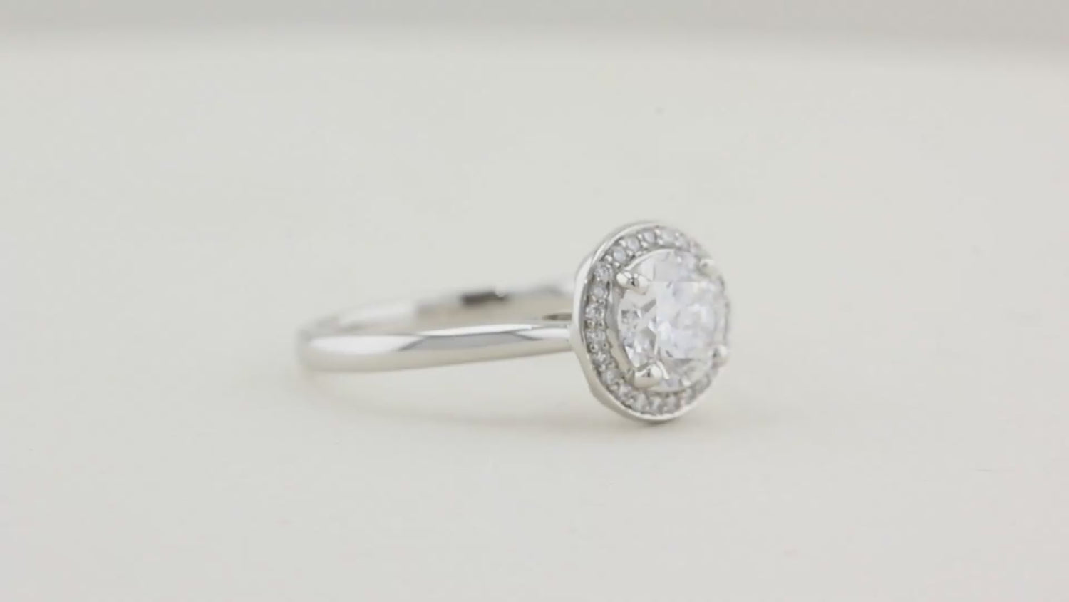 Mappin & Webb 1.01ct Diamond Halo Engagement Ring