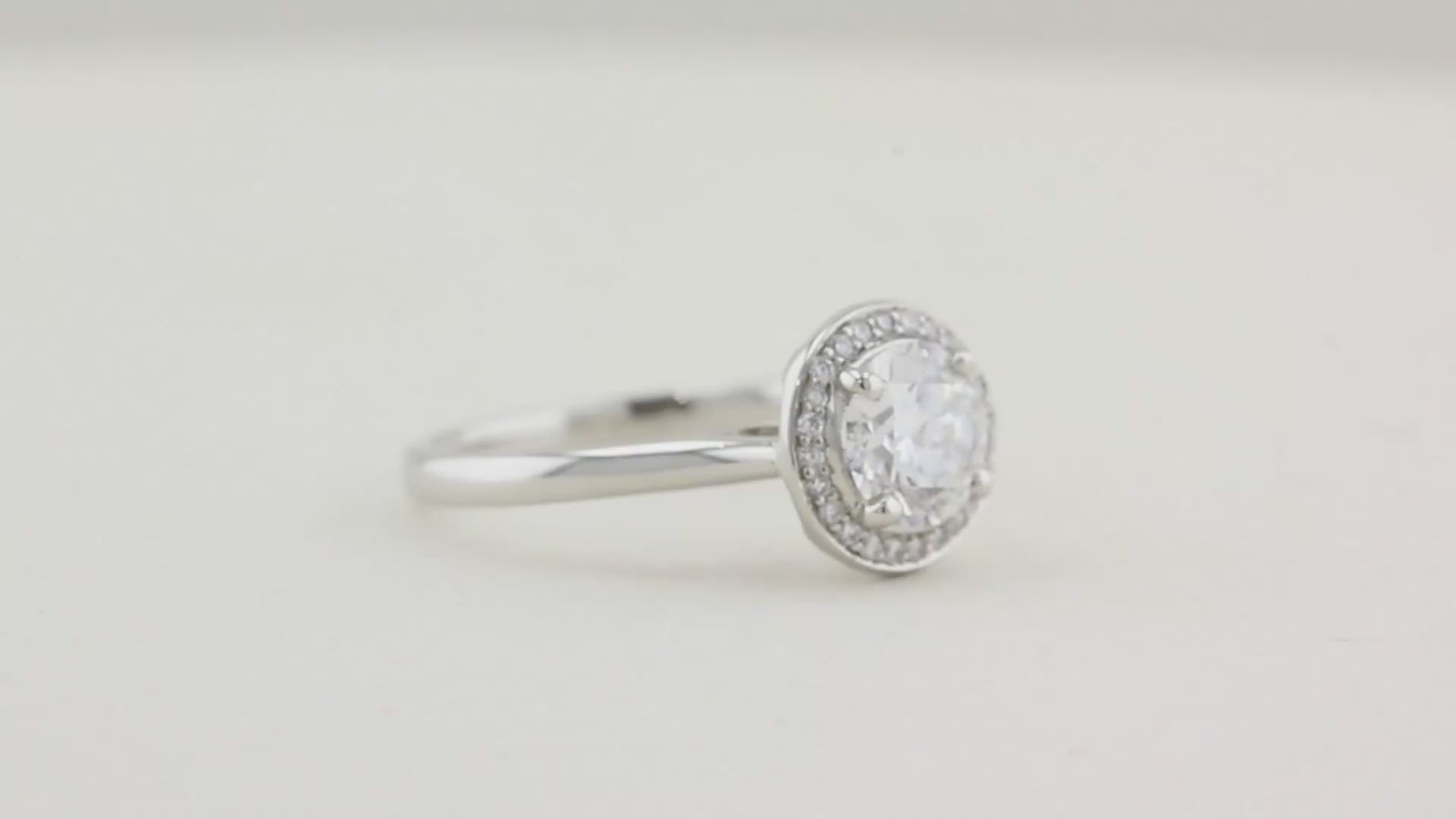 Mappin & Webb 1.01ct Diamond Halo Engagement Ring