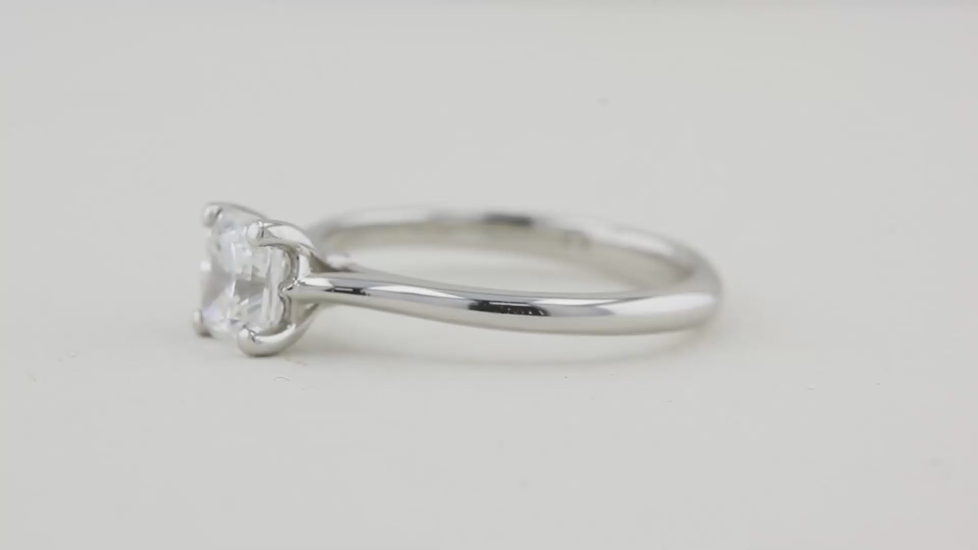1.01ct Radiant Cut Diamond Solitaire Ring