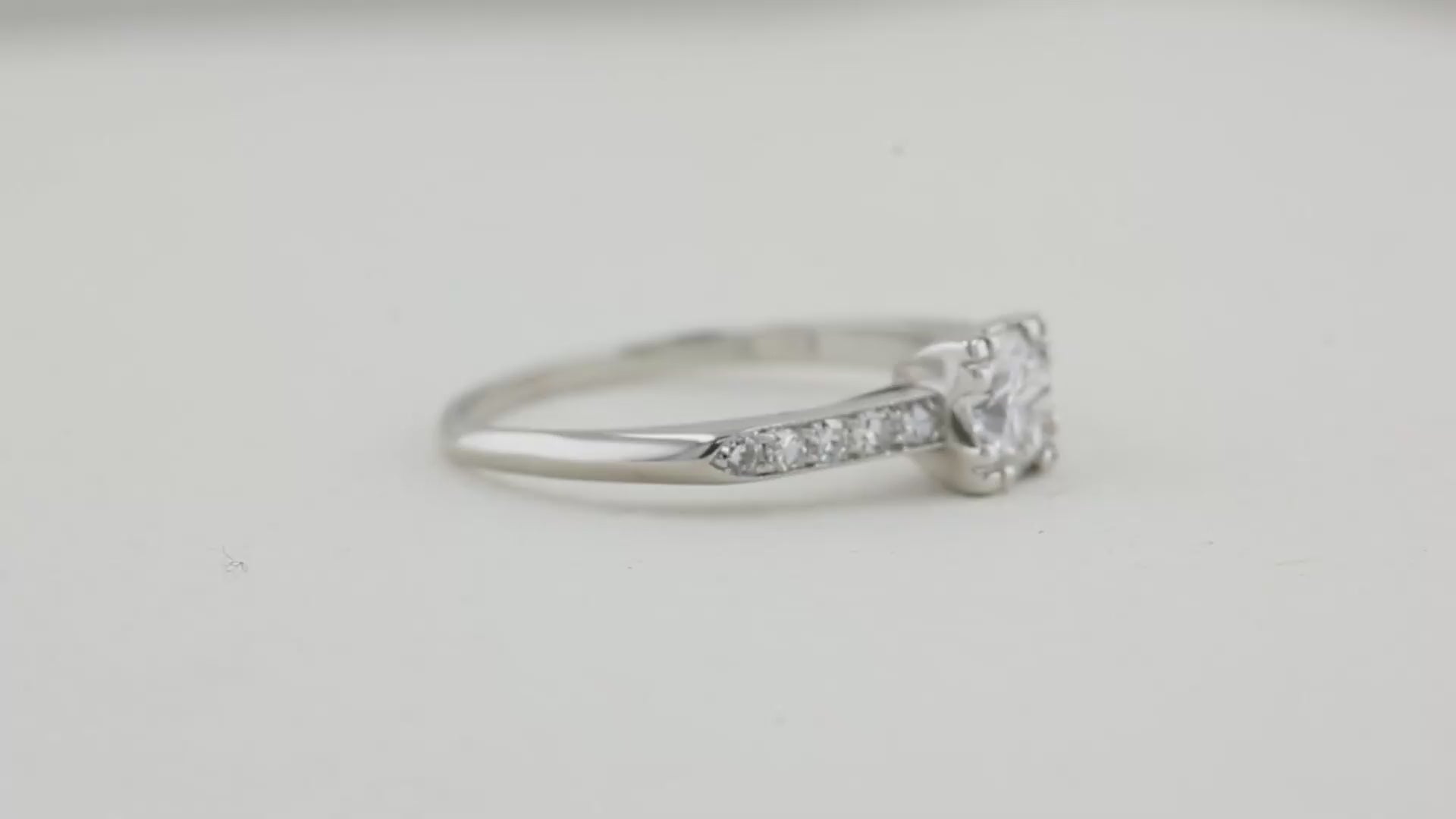 Vintage 0.45ct Old Cut Diamond Solitaire Ring