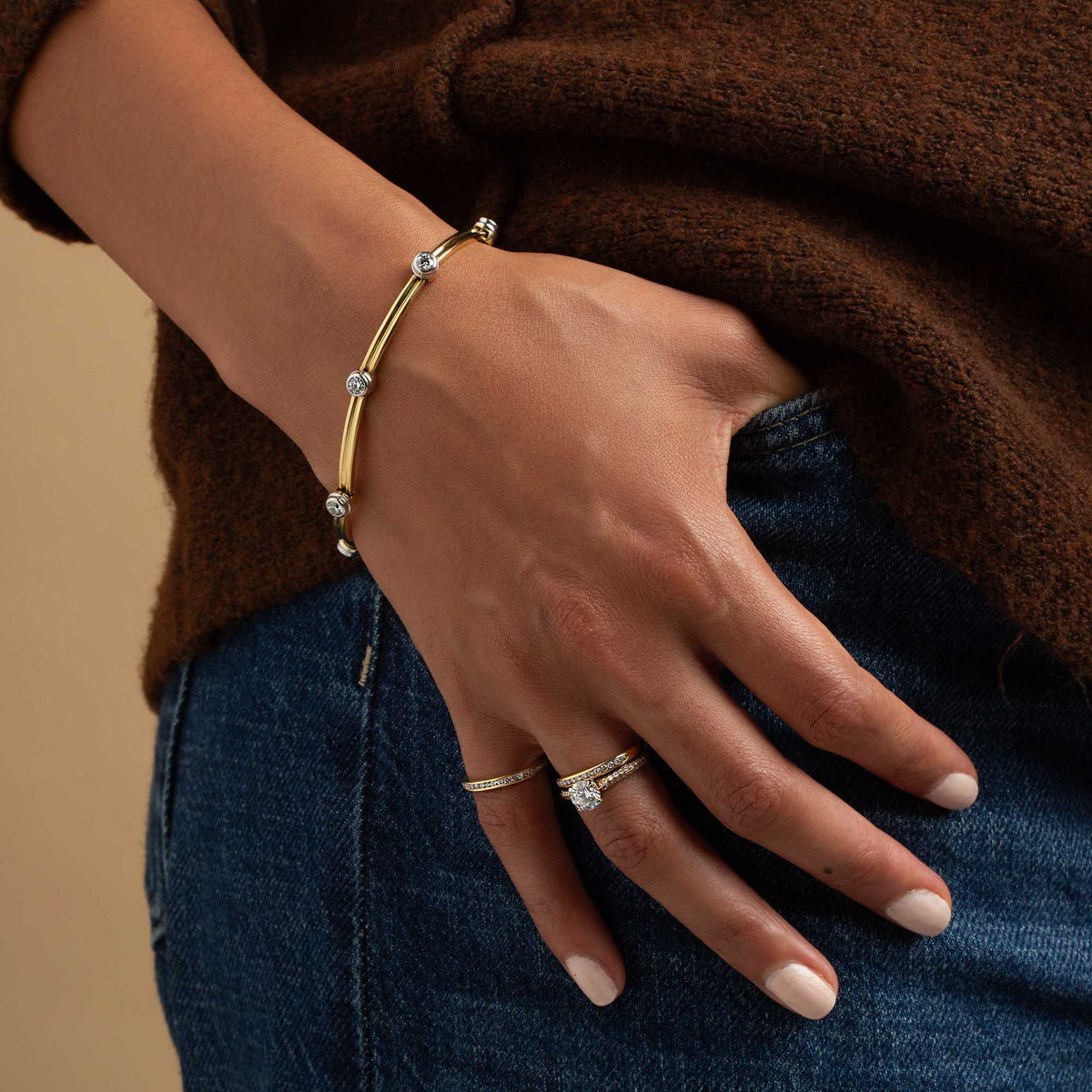 Tiffany & Co. Diamond Double Bar Bracelet