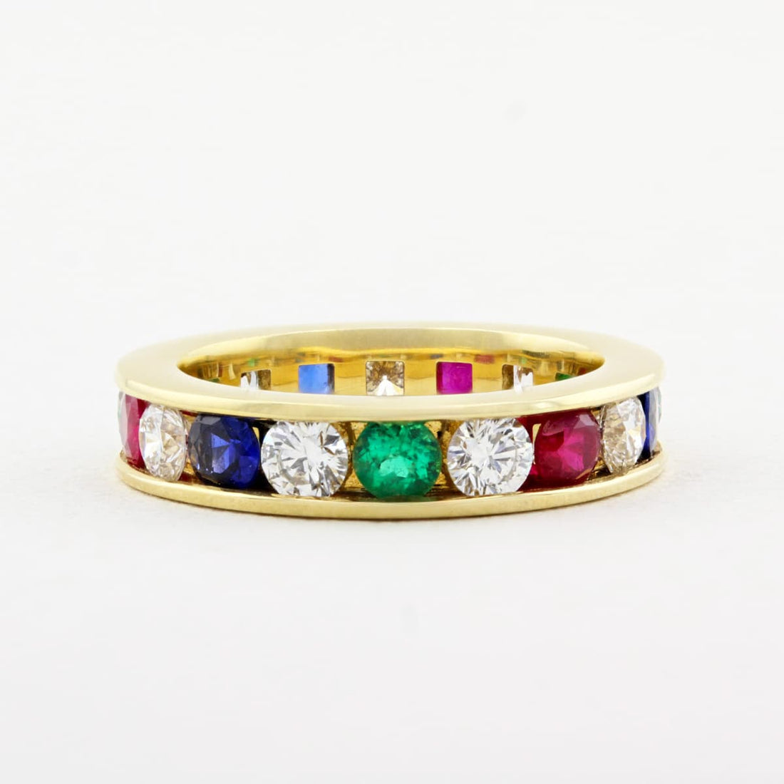18ct Gold Multi-Gem Eternity Ring
