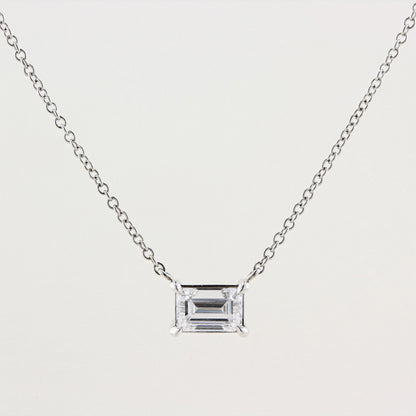 Emerald Cut Diamond Necklace