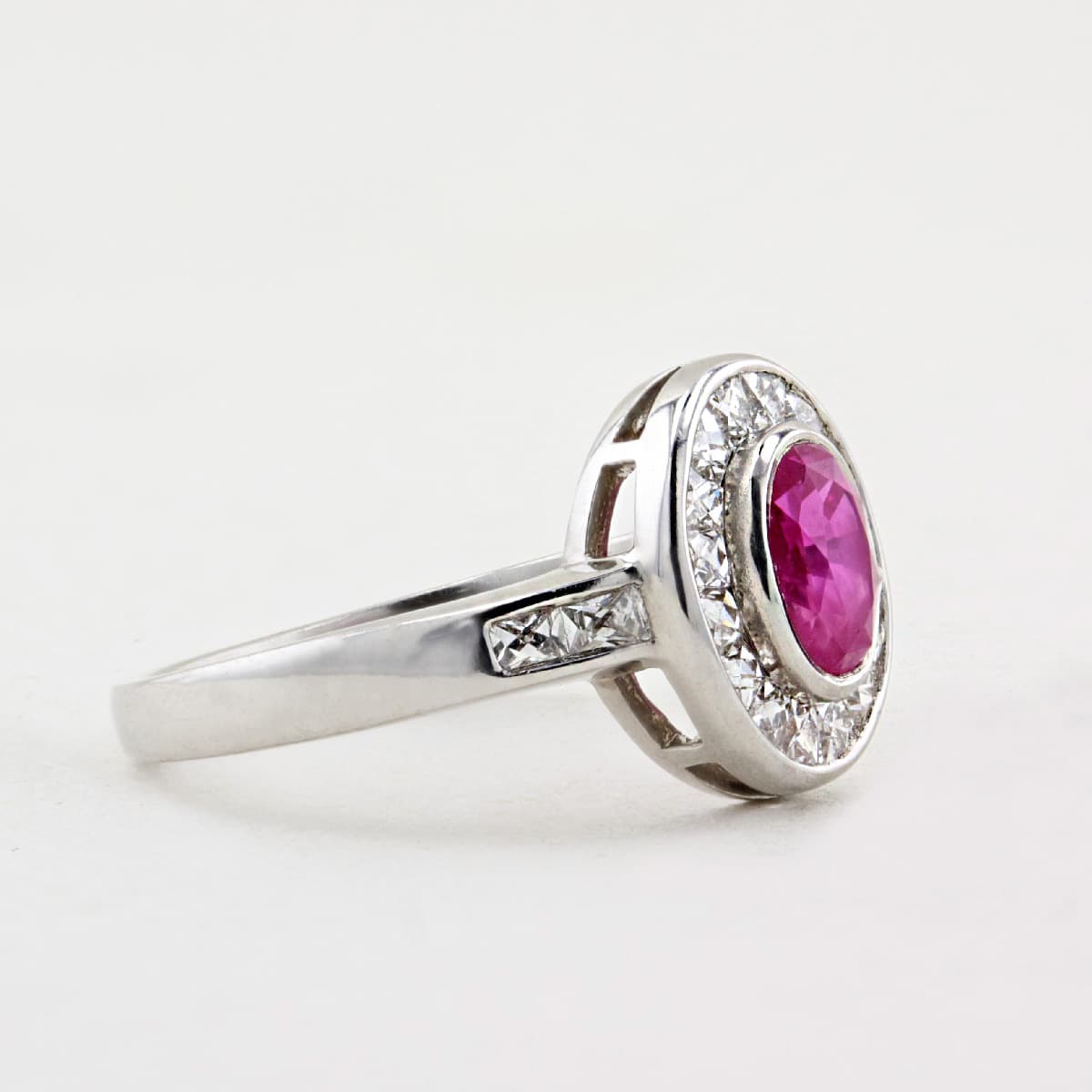 No-Heat Burma Ruby &amp; Diamond Ring