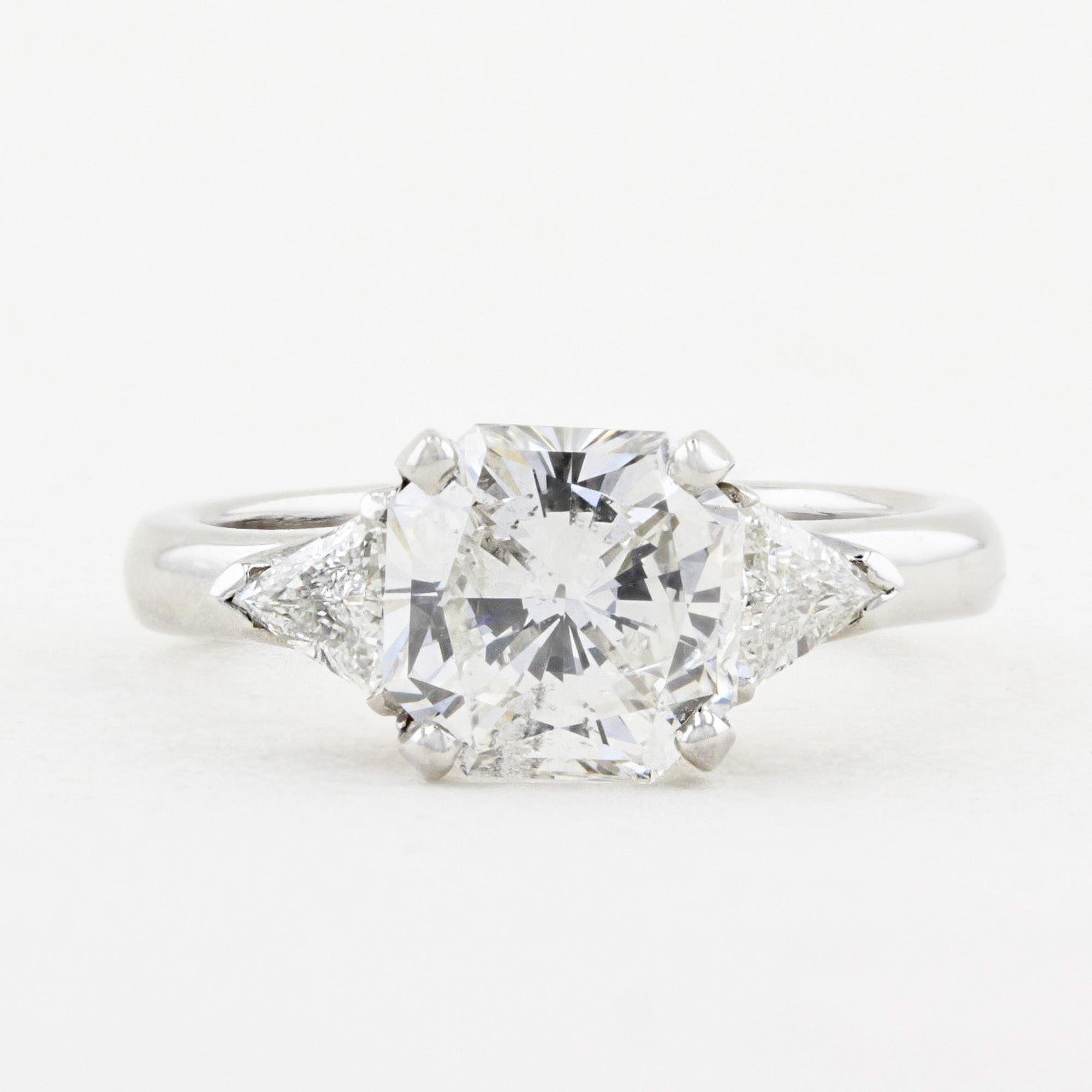 2.02ct Radiant Cut Diamond Three Stone Ring