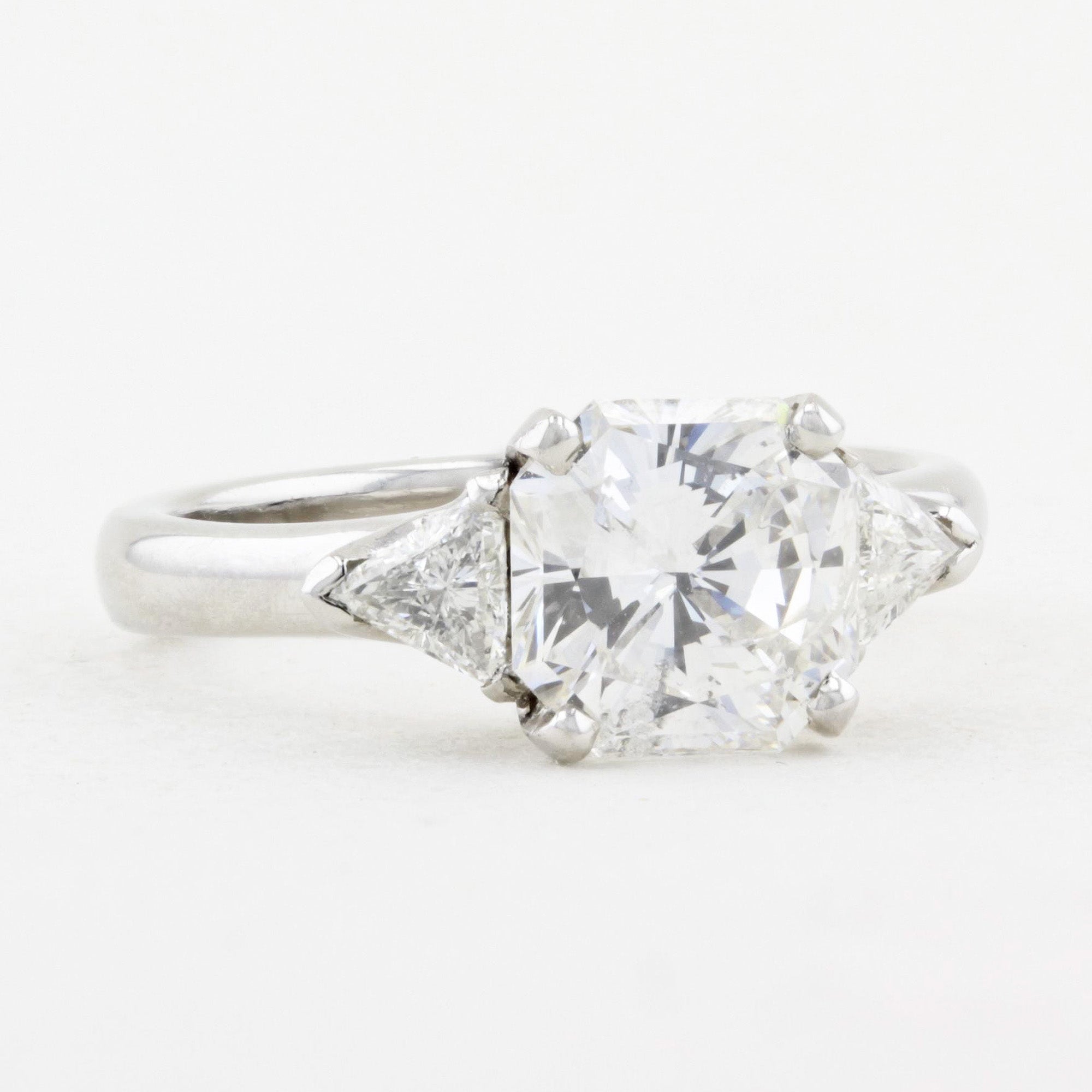 2.02ct Radiant Cut Diamond Three Stone Ring
