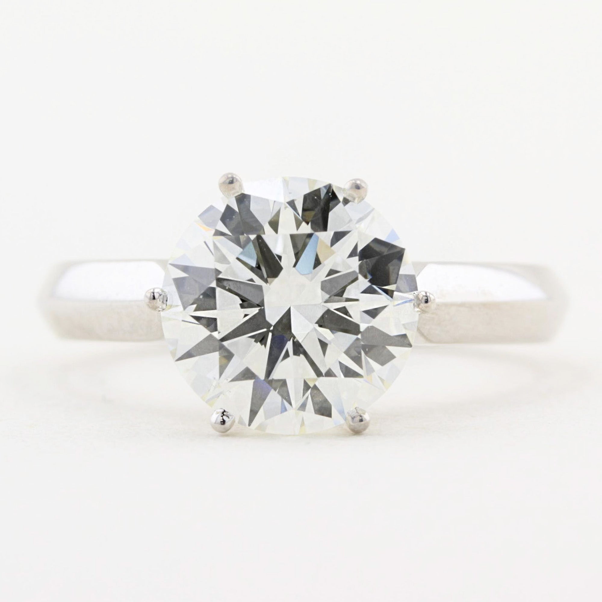 Diamond ring on a white background