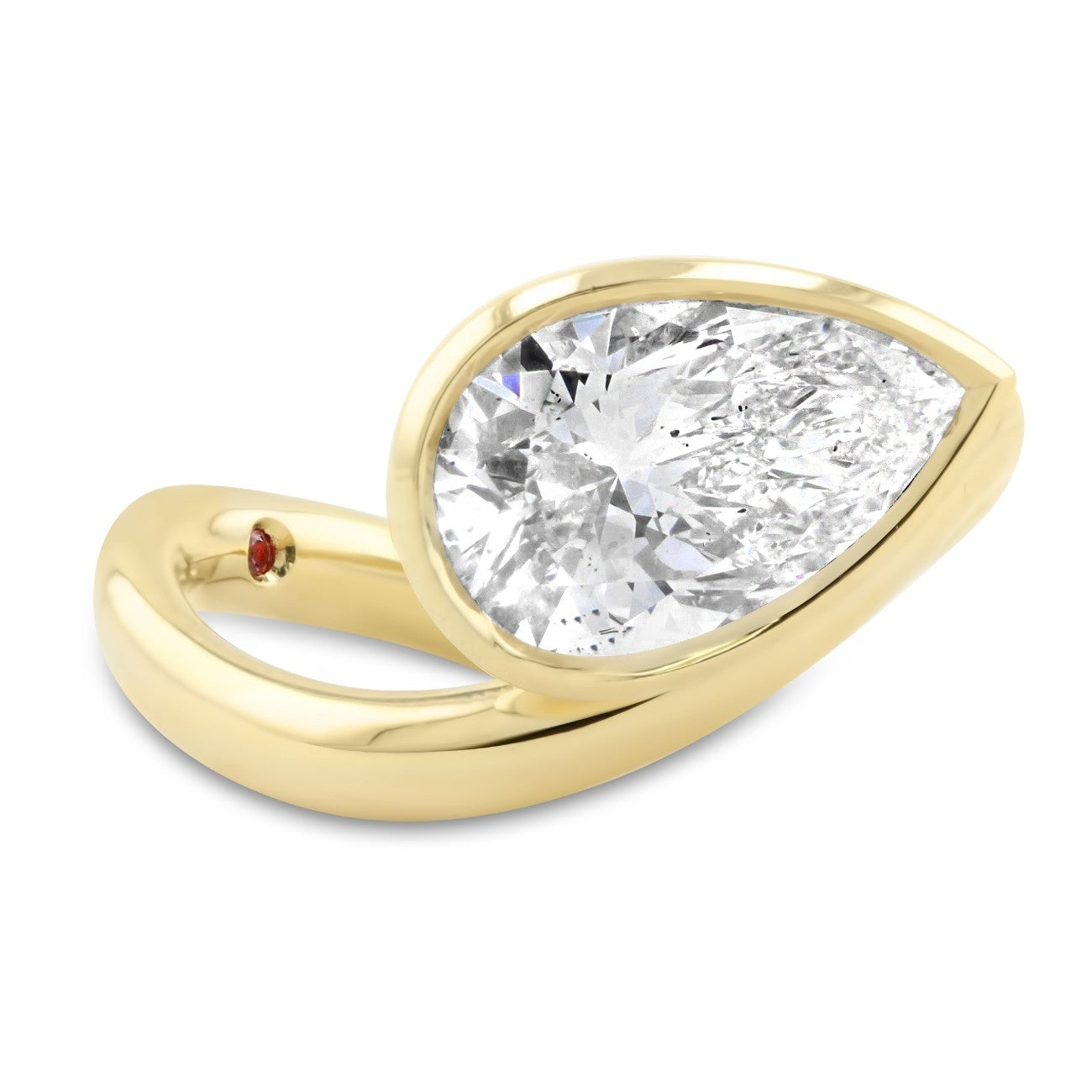 Amity Pear Shape Diamond Wave Ring