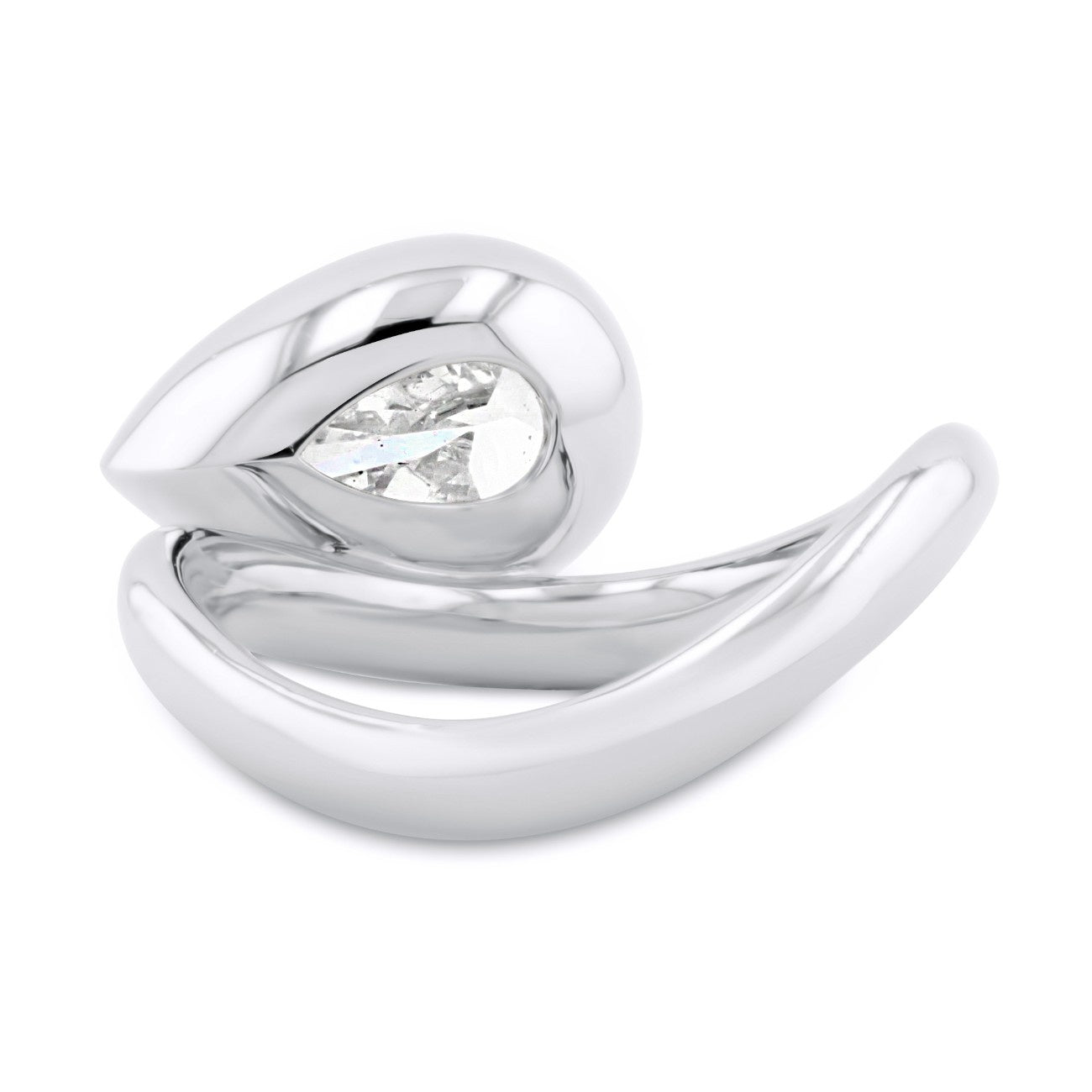 Amity Pear Shape Diamond Wave Ring