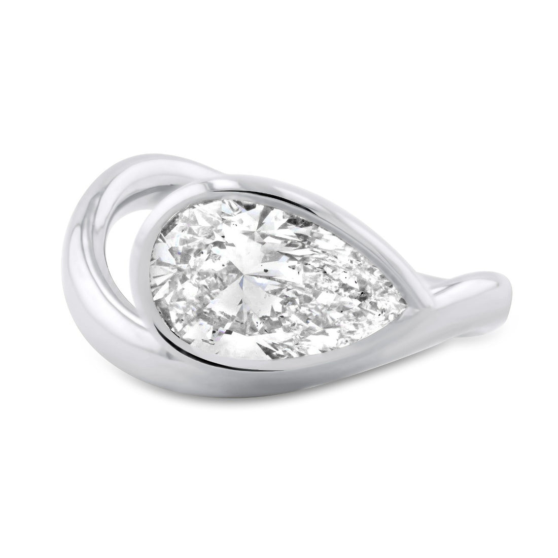 Amity Pear Shape Diamond Wave Ring