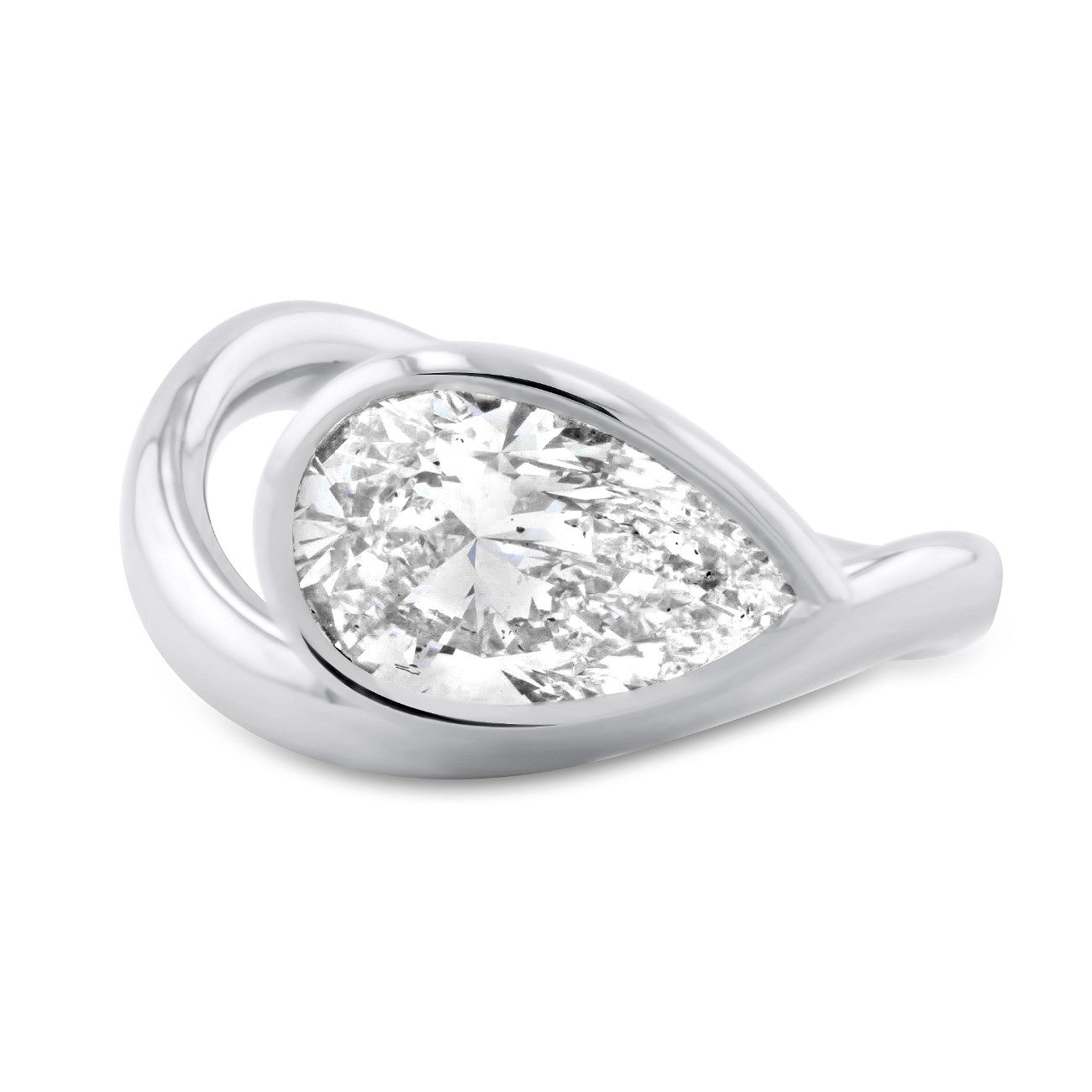 Amity Pear Shape Diamond Wave Ring