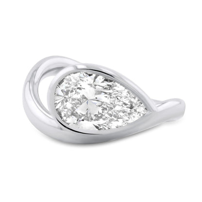Amity Pear Shape Diamond Wave Ring