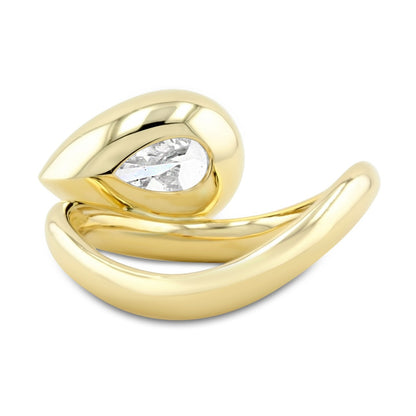 Amity Pear Shape Diamond Wave Ring
