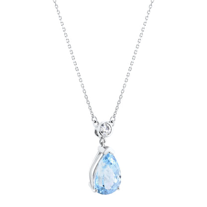 Aquamarine and Diamond Necklace