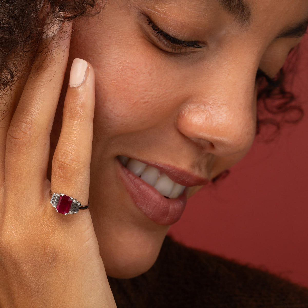 Art-Deco Burma Ruby &amp; Diamond Ring