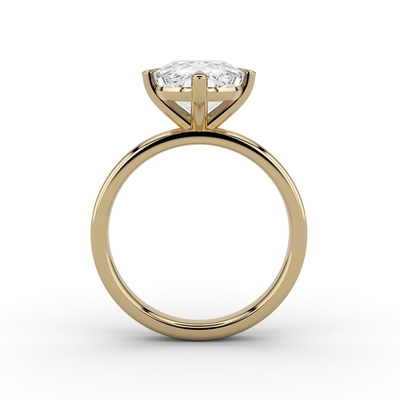 Compass Set Solitaire Ring