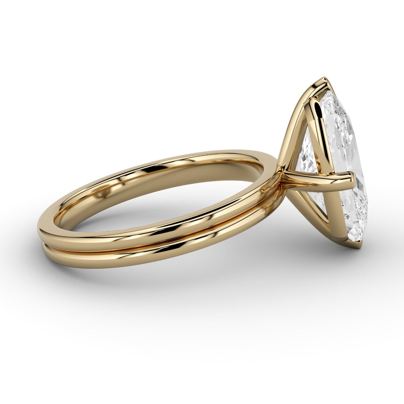 Compass Set Solitaire Ring