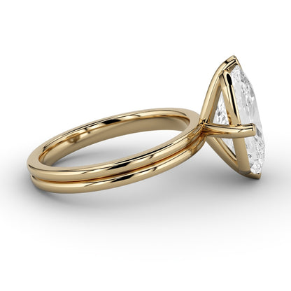 Compass Set Solitaire Ring