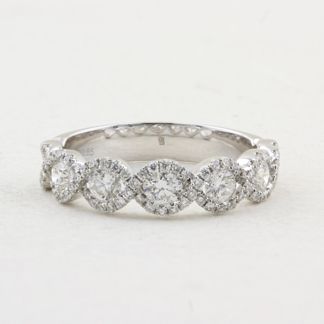 Brilliant Cut Diamond Twist Design Eternity Ring