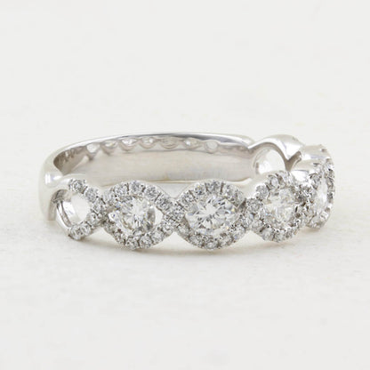 Brilliant Cut Diamond Twist Design Eternity Ring