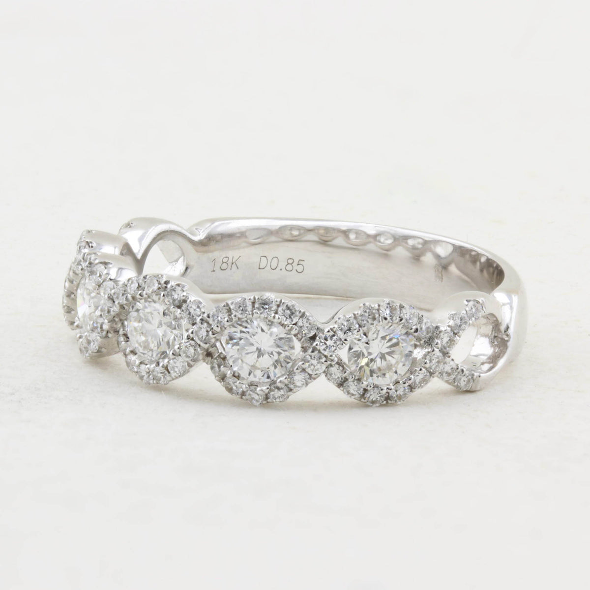 Brilliant Cut Diamond Twist Design Eternity Ring