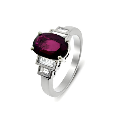 Darling Sapphire and Diamond Step Down Ring
