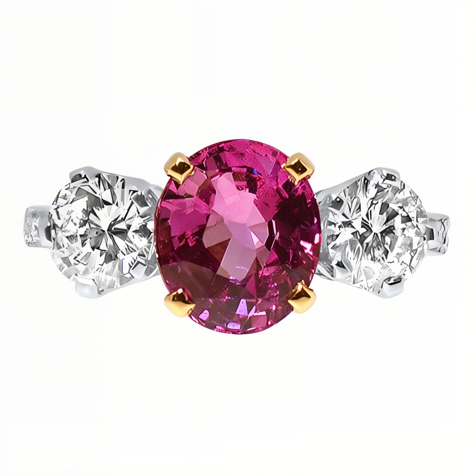 Darling Sapphire and Diamond Three Stone Ring