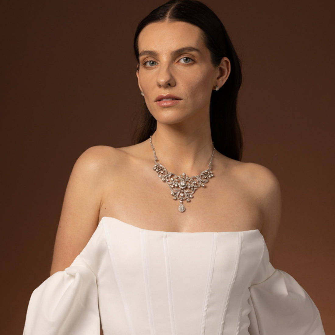 Rare French Edwardian 30ct Diamond Necklace