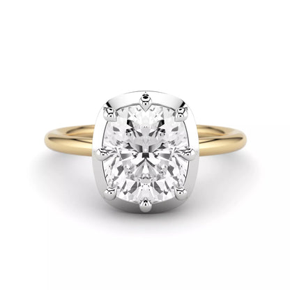 Georgian Style Cushion Cut Diamond Button Back Ring