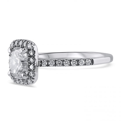 Eternelle Cushion Cut Diamond Halo Engagement Ring