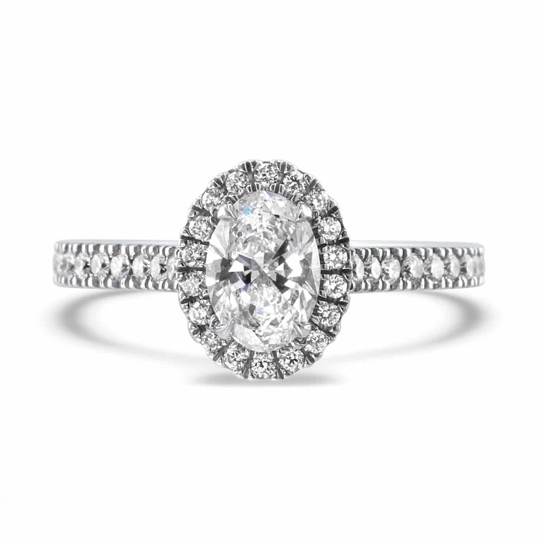 Eternelle Oval Diamond Halo Engagement Ring