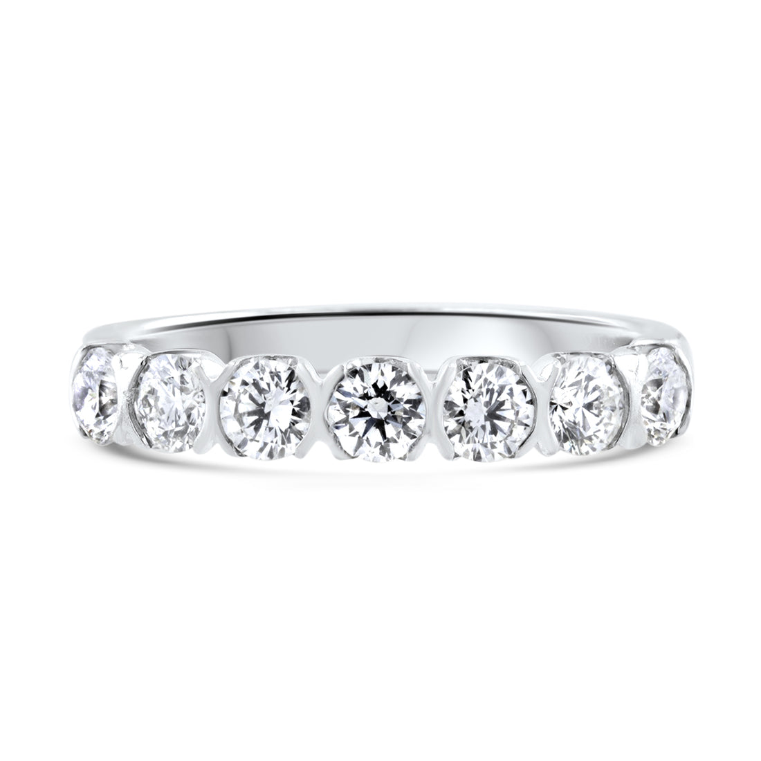 Semi Rubover Diamond Eternity Ring