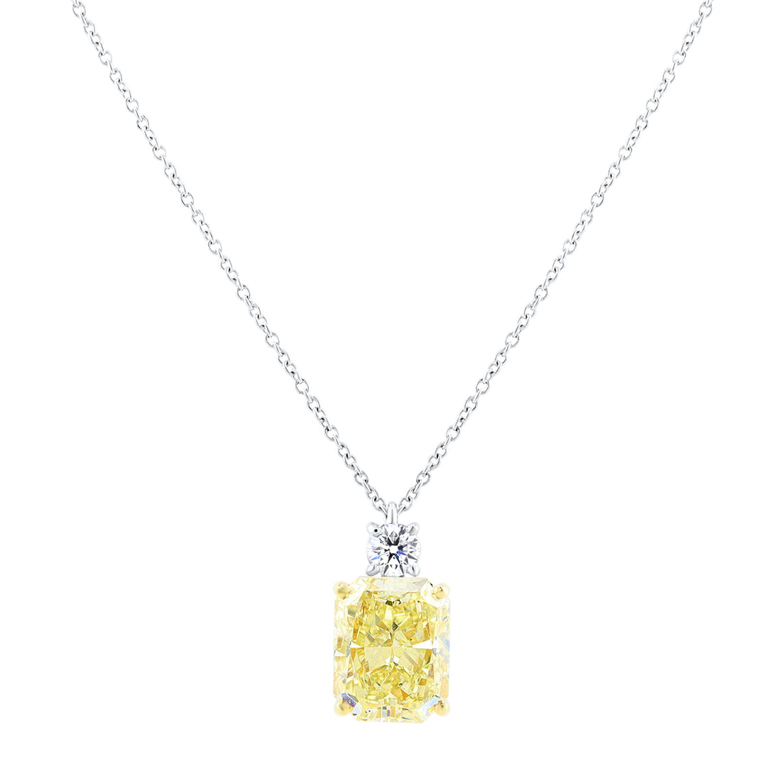 Fancy Yellow Diamond Necklace