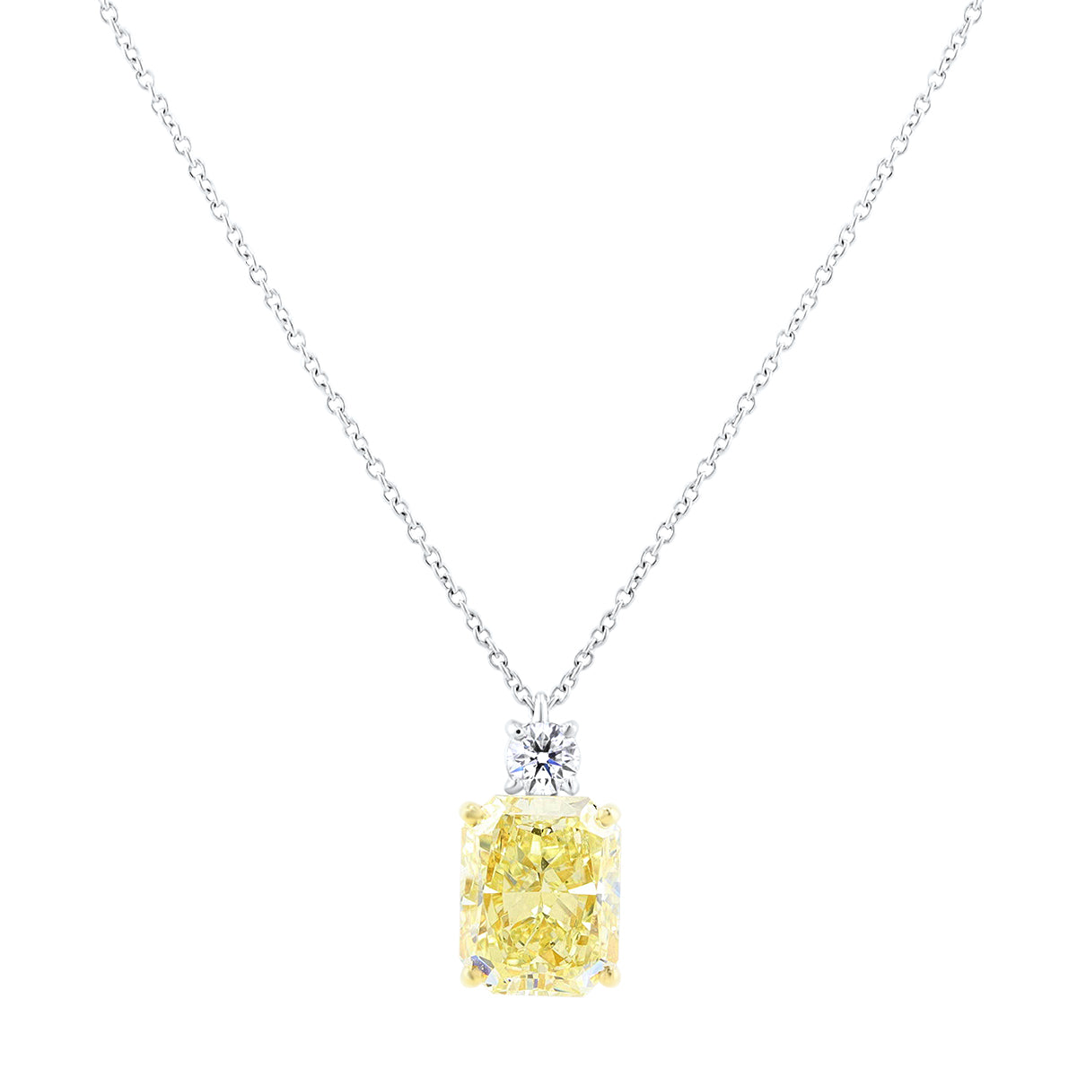 Fancy Yellow Diamond Necklace